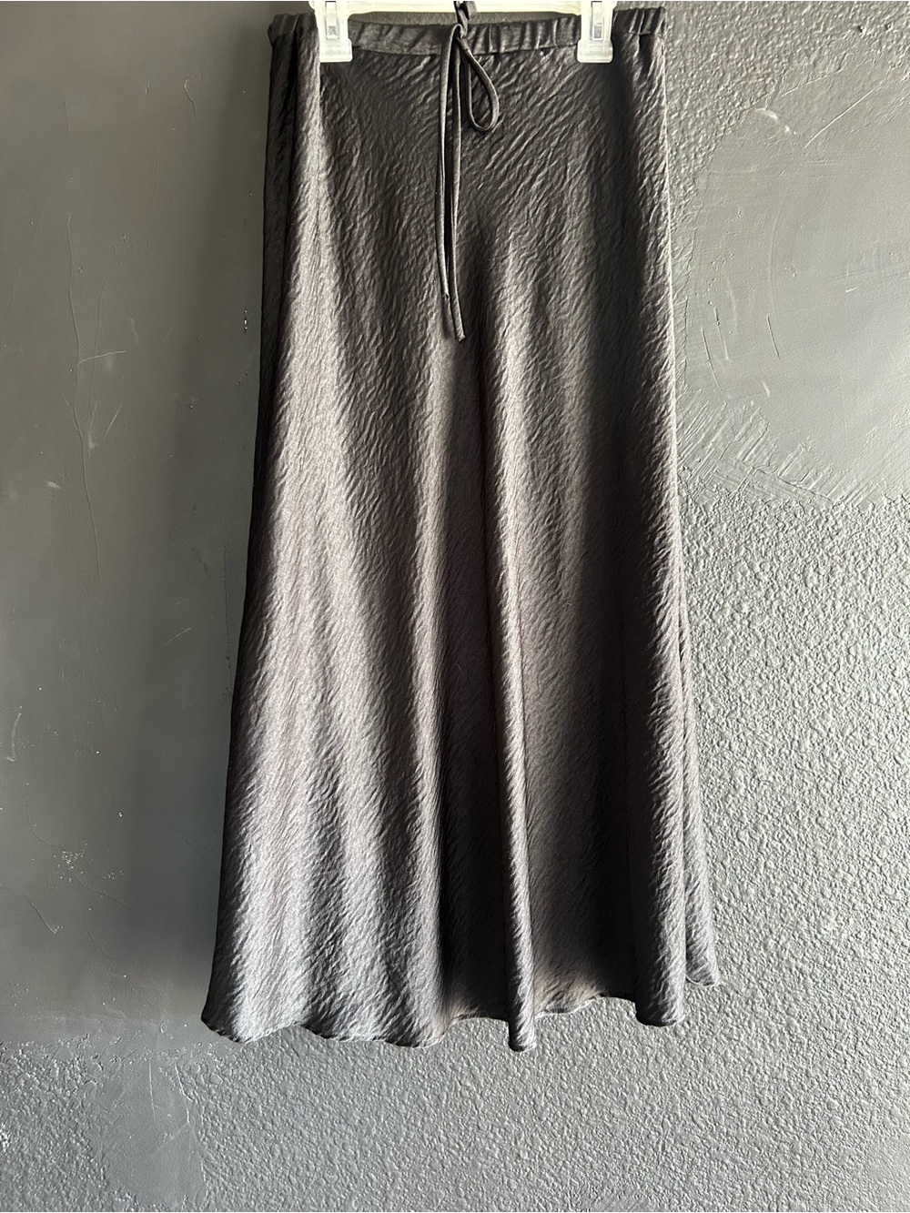 Women's Black Drawstring Wide-Leg Skirt Joggers